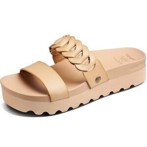 Reef Women's Beige Braided Slide Sandals